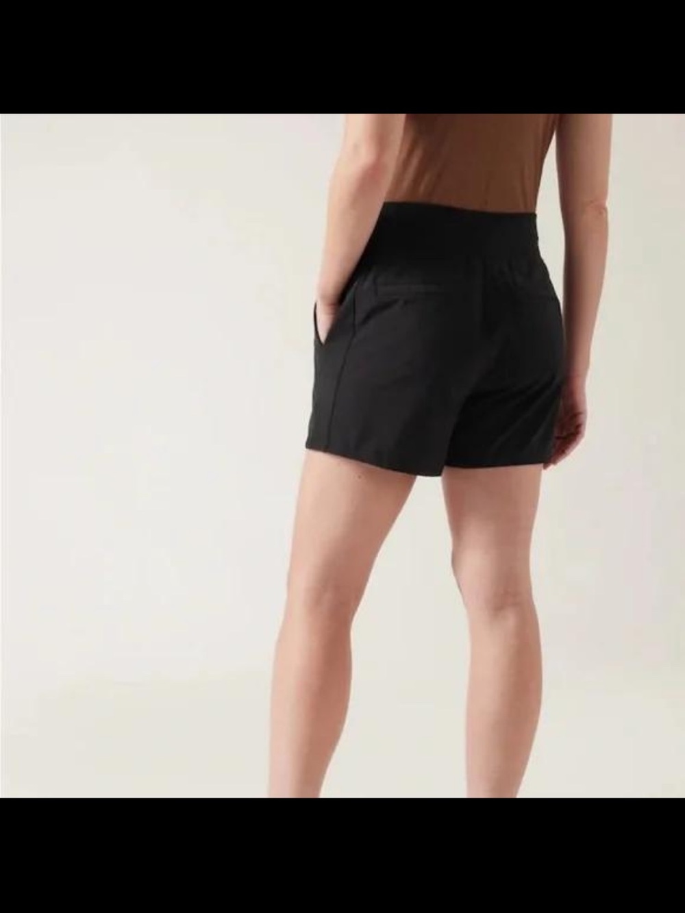 Athleta Brooklyn Black Women's Athletic Elastic-Waist Shorts